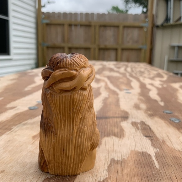 - Vintage Carved Olive Wood Jesus With Crown Thorns Catholic Statue Religious‎ - Picture 3 of 12